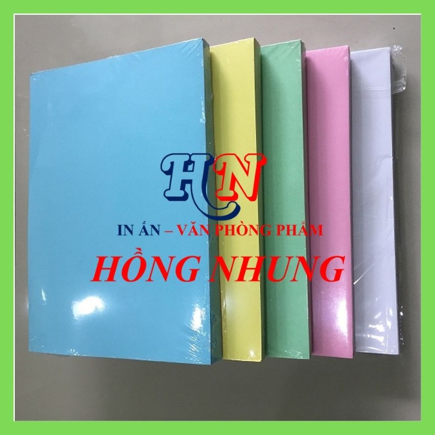 [SALE] Xấp 100 tờ Bìa Thái A4 Đủ màu, Bìa Cứng A4, định lượng 180 gsm