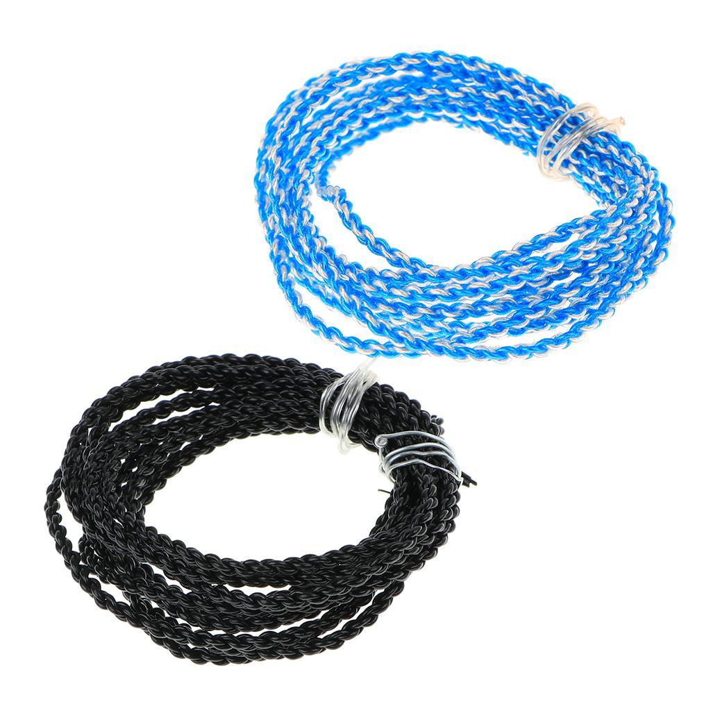 2 Pieces 7N Braided OCC Copper Wire HiFi Audio Upgrade Cable for Earphone