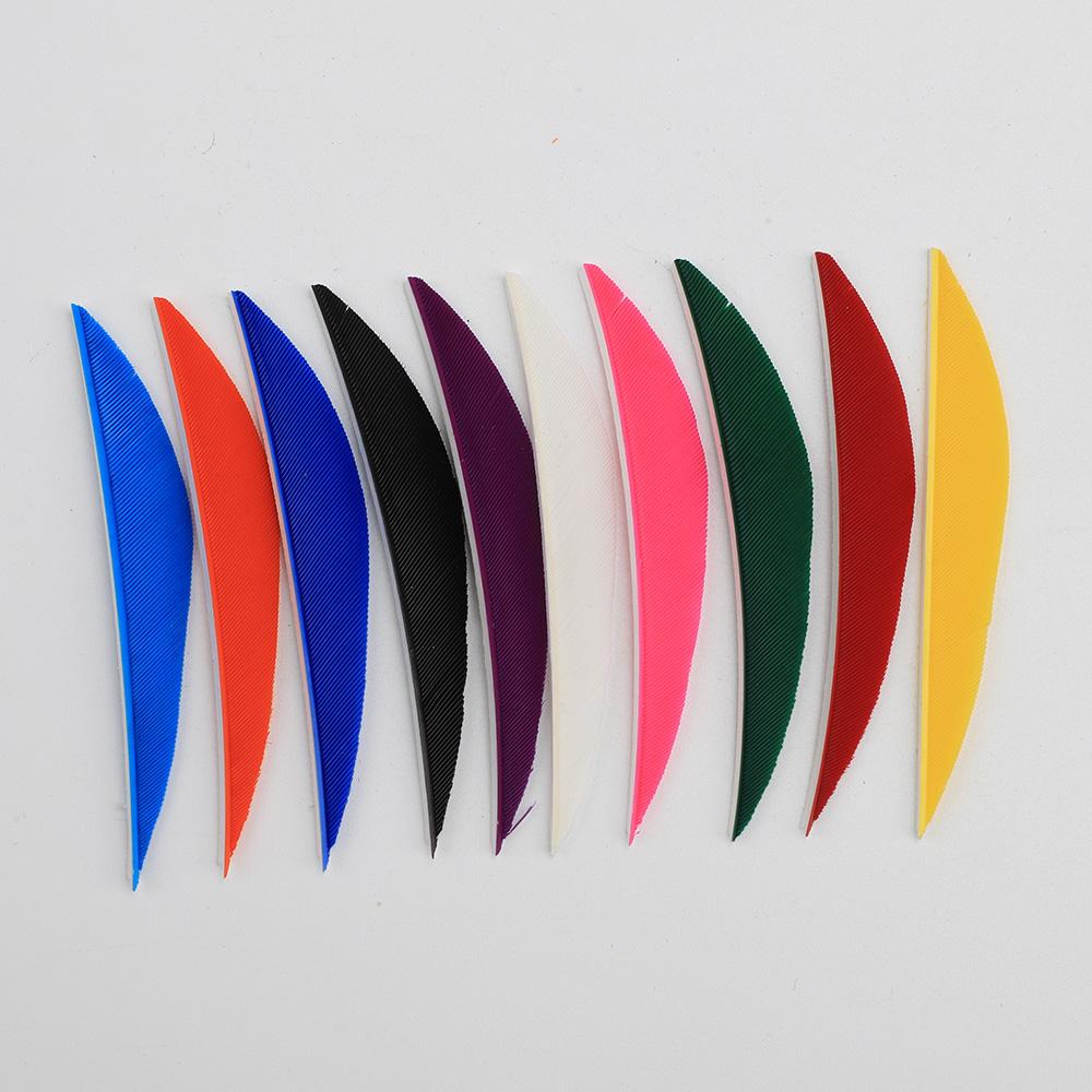50pcs Archery Arrow Feather 3inch Feathers tự nhiên Feathers Wing Fletching truyền thống Color: Purple