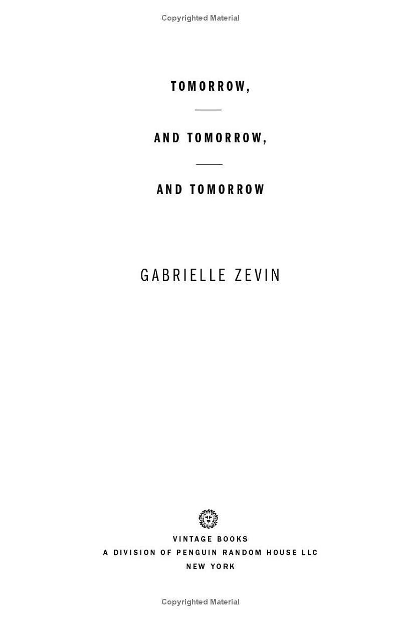 Sách ngoại văn: Tomorrow And Tomorrow And Tomorrow - Hard Back