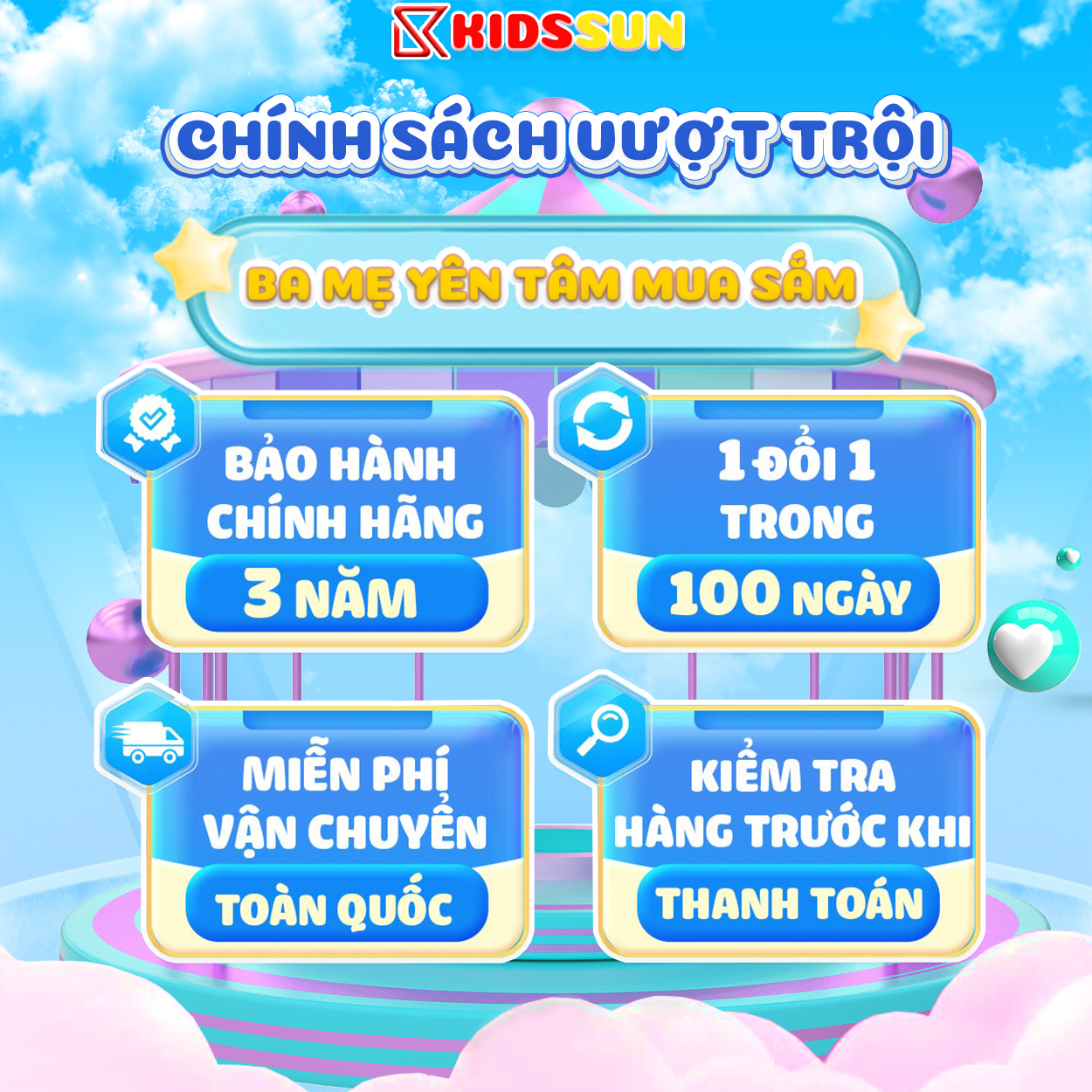 Giường Cũi Đa Năng 6 in 1 Màu Trắng cho Bé Kidssun Tặng Bộ Quà 5 Sản Phẩm An Toàn Tiện Lợi Bảo Hành 3 Năm