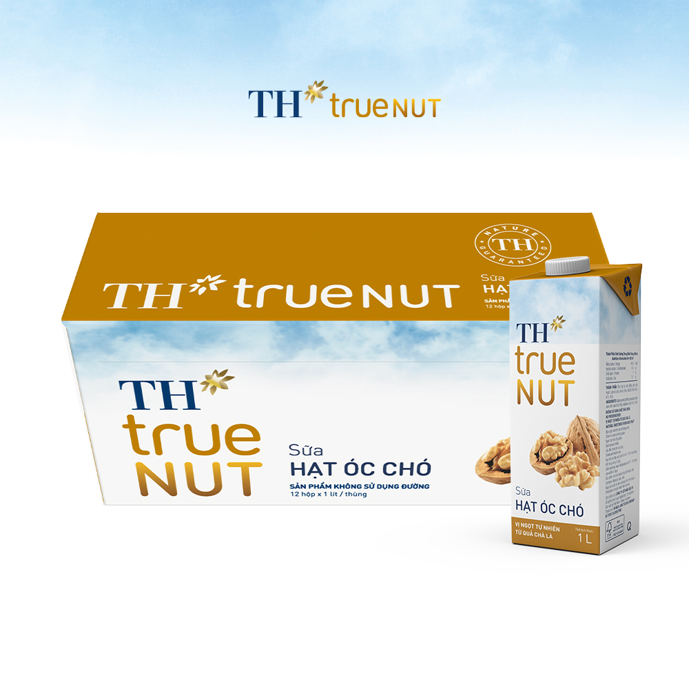 Thùng 12 hộp sữa hạt óc chó TH true NUT 1 L (1 L x 12)