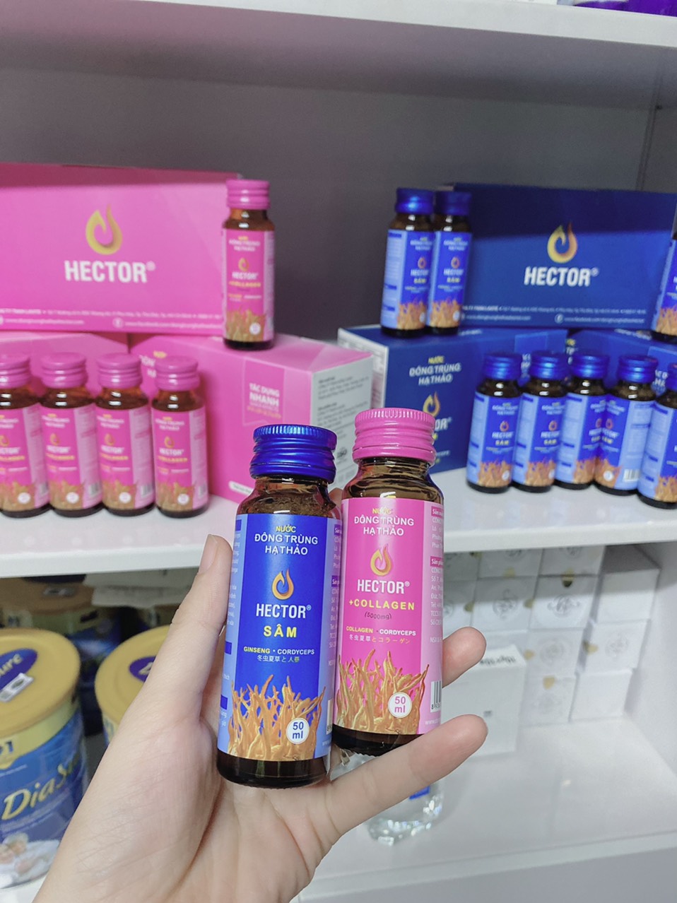 Combo 2 chai Nước Đông Trùng Hạ Thảo Hector Collagen &amp; Sâm Tăng , Đẹp Da, Cường Sức Khỏe , giúp ăn ngon ngủ tốt, tăng cường đề kháng