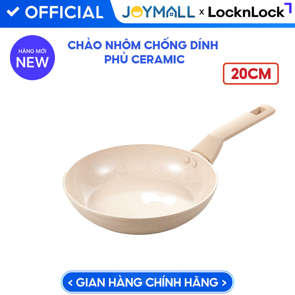 Chảo Chống Dính Phủ Ceramic LocknLock Marble Ceramic IH, Hãng Chính Hãng, Dùng Được Bếp Từ - JoyMall