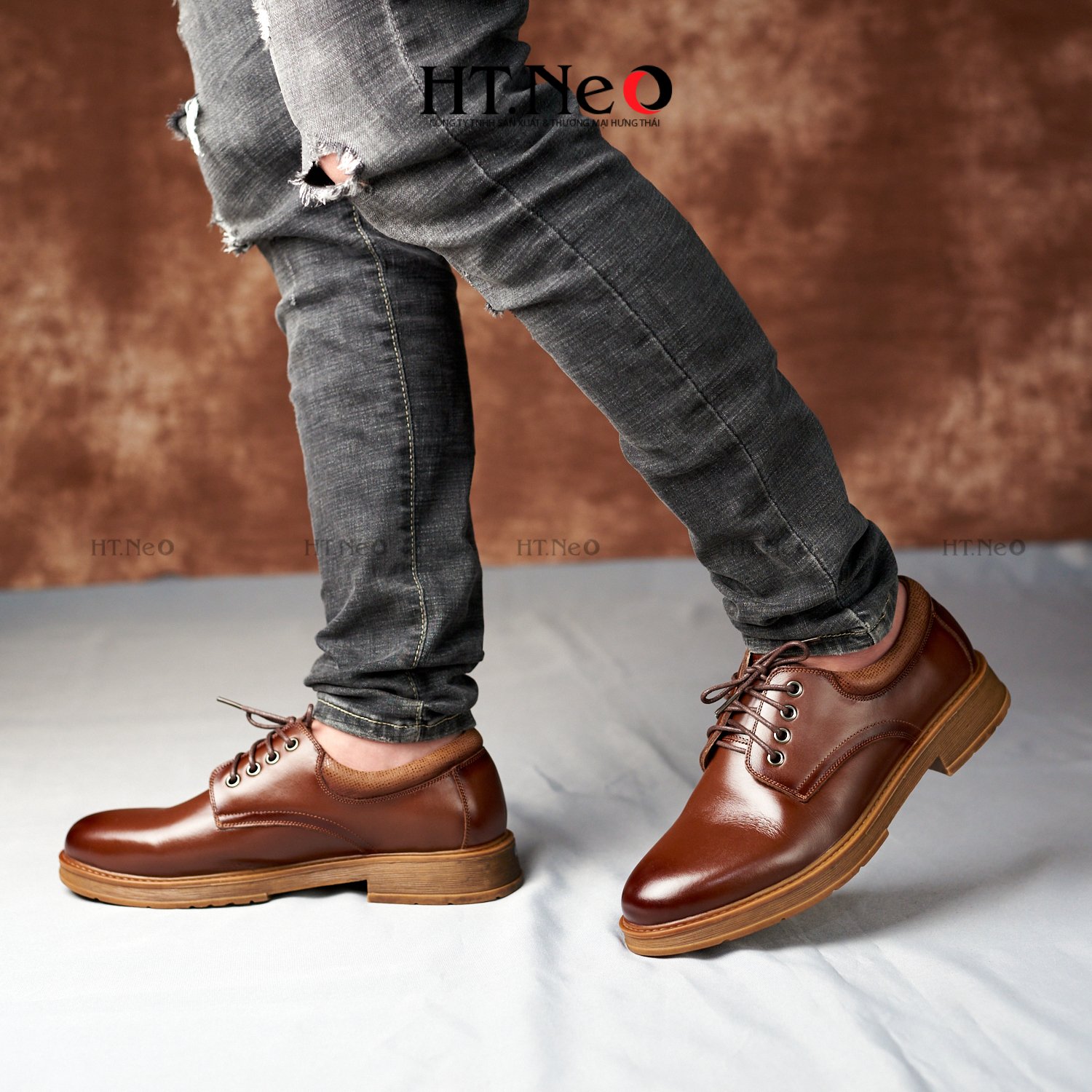 Giày buộc dây, giày d,r da bò cao cấp HT.NeO phong cách trẻ trung dn26