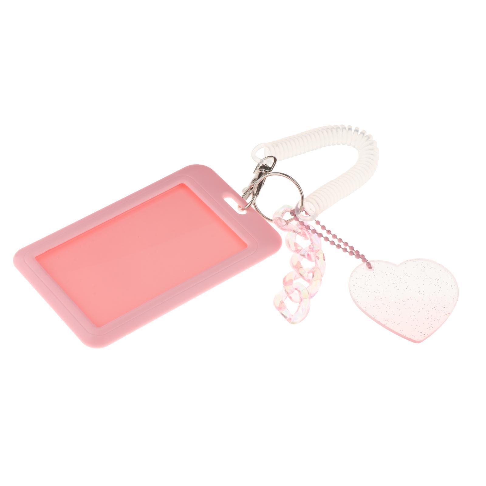 Durable Photocard Holder Keychain Clear Window for Suitcase Backpack Pictures Kids