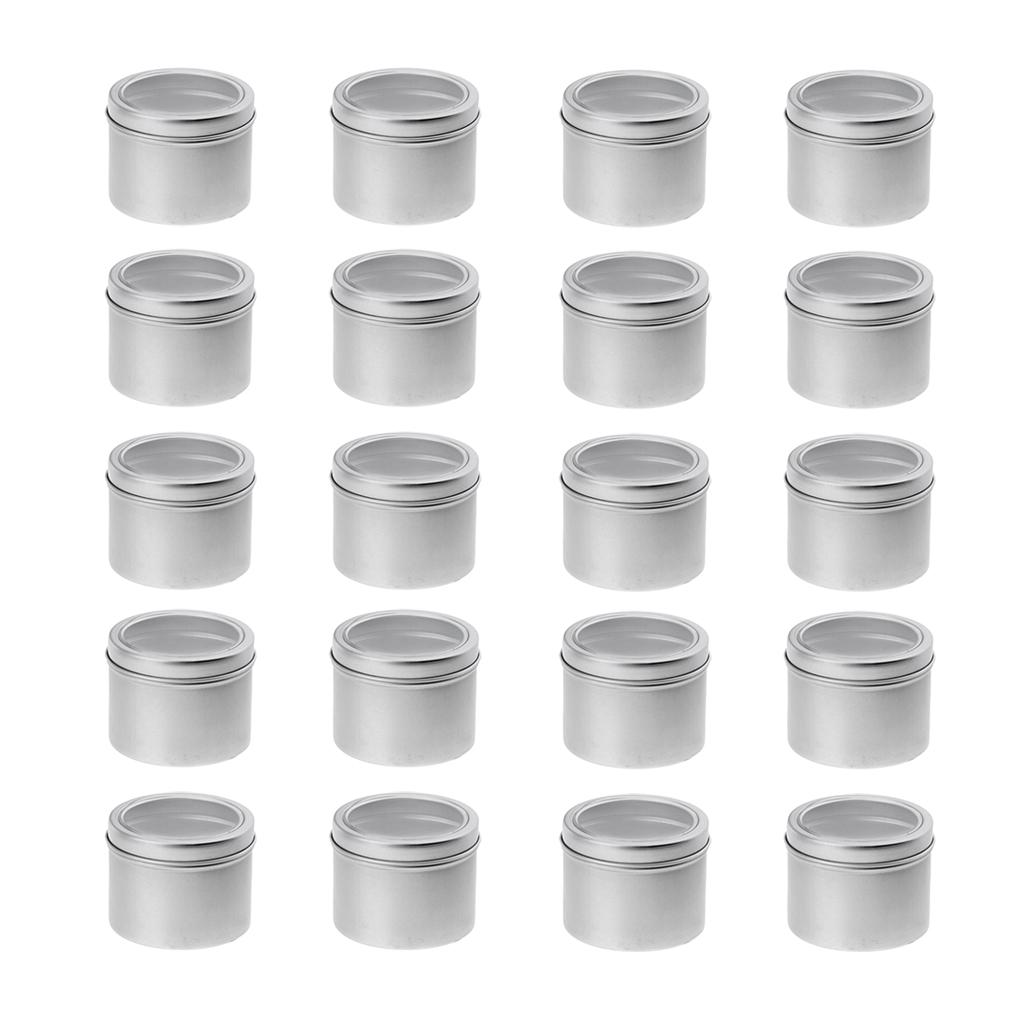 20 chiếc 100 ml Rỗng Nhôm Đựng Mỹ Phẩm Nồi Bình Tín Hộp Đựng có Nắp Vặn