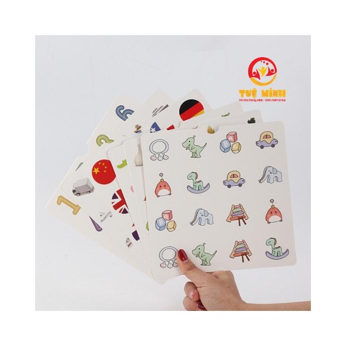 Đồ Chơi Gỗ Lật Hình Tìm Cặp Giống Nhau Gồm 12 Chủ Đề Rèn Luyện Trí Nhớ Và Khả Năng Quan Sát Cho Bé