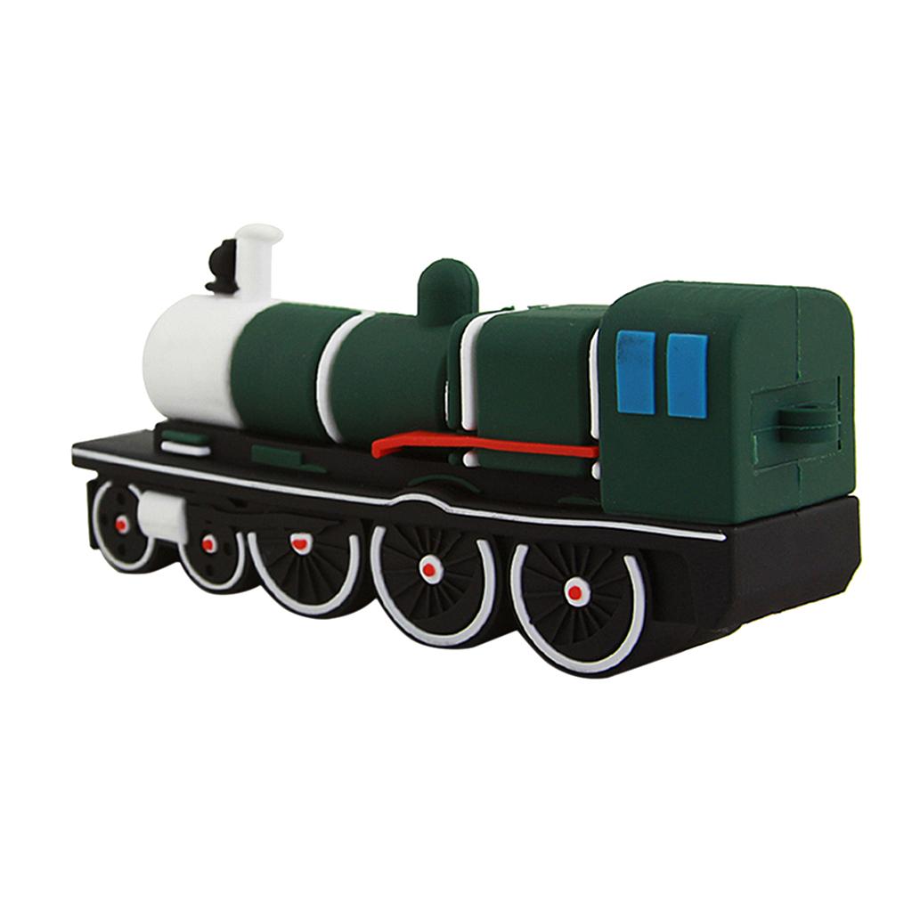 Fast Speed USB 2.0 Flash Drives Memory Stick Green Trains Shape