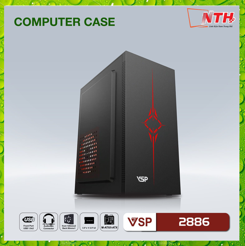 Vỏ Case Máy Tính VSP 2886 (Chuẩn mATX) - Hàng Nhập Khẩu