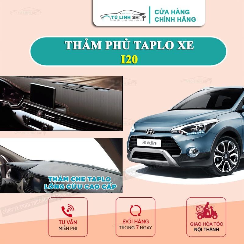 Thảm taplo Hyundai i20 bằng lông Cừu 3 lớp hoặc Da vân Cacbon