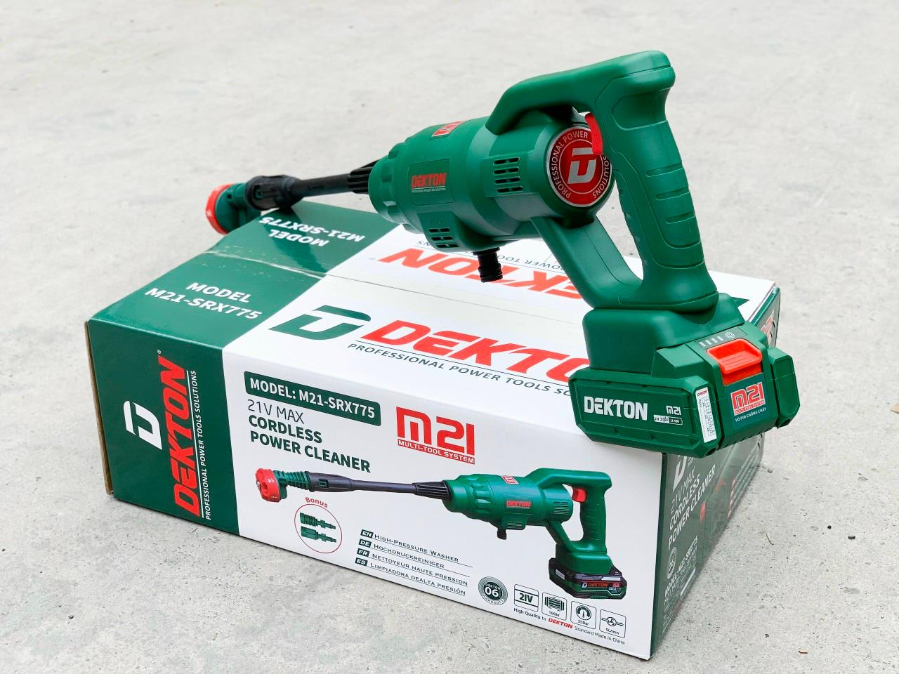 MÁY XỊT RỬA XE DÙNG PIN 21V DEKTON M21-SRX775 - HÀNG CHÍNH HÃNG