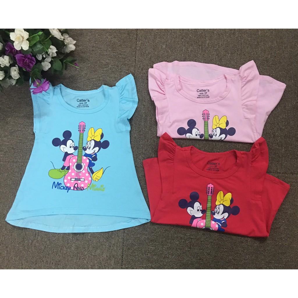 áo bé gái mickey tay bèo size 1-7