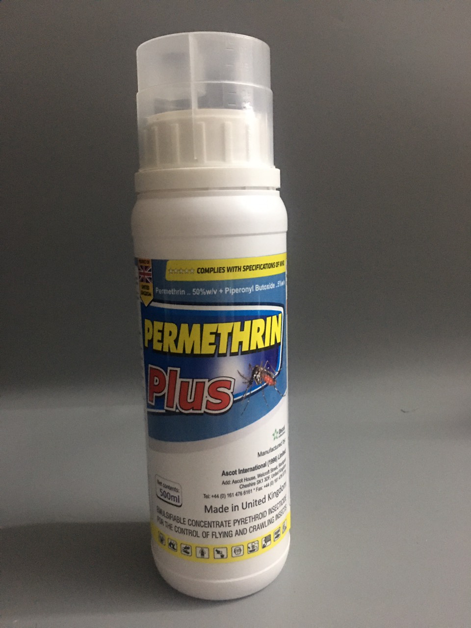 Pemethrin plus Thuốc diệt muỗi (chai 500ml) - Nhập khẩu nguyên chai