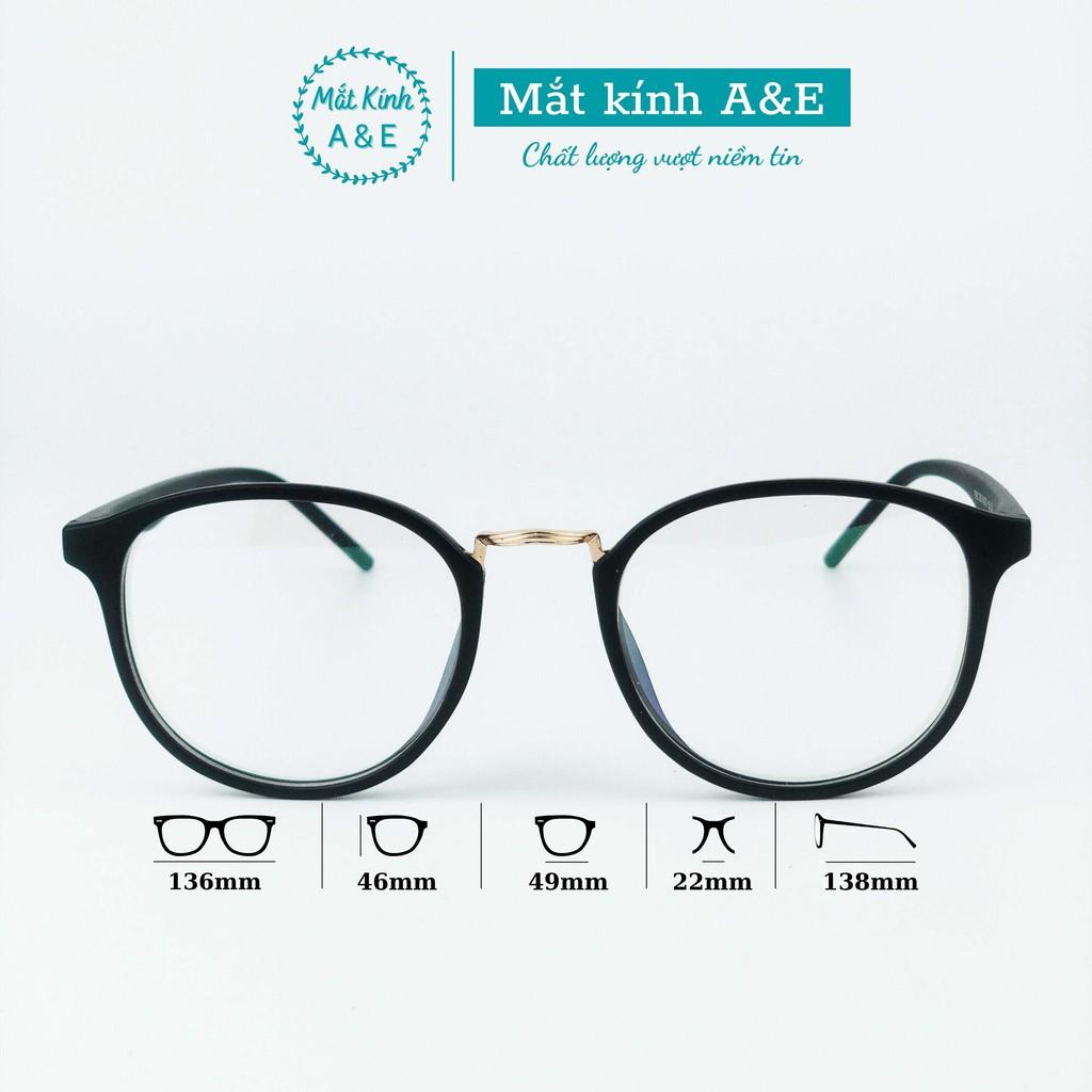 Gọng kính cận nữ A&amp;Eeyewear mắt kính tròn chất liệu nhựa dẻo 209 A&amp;Eeyewear