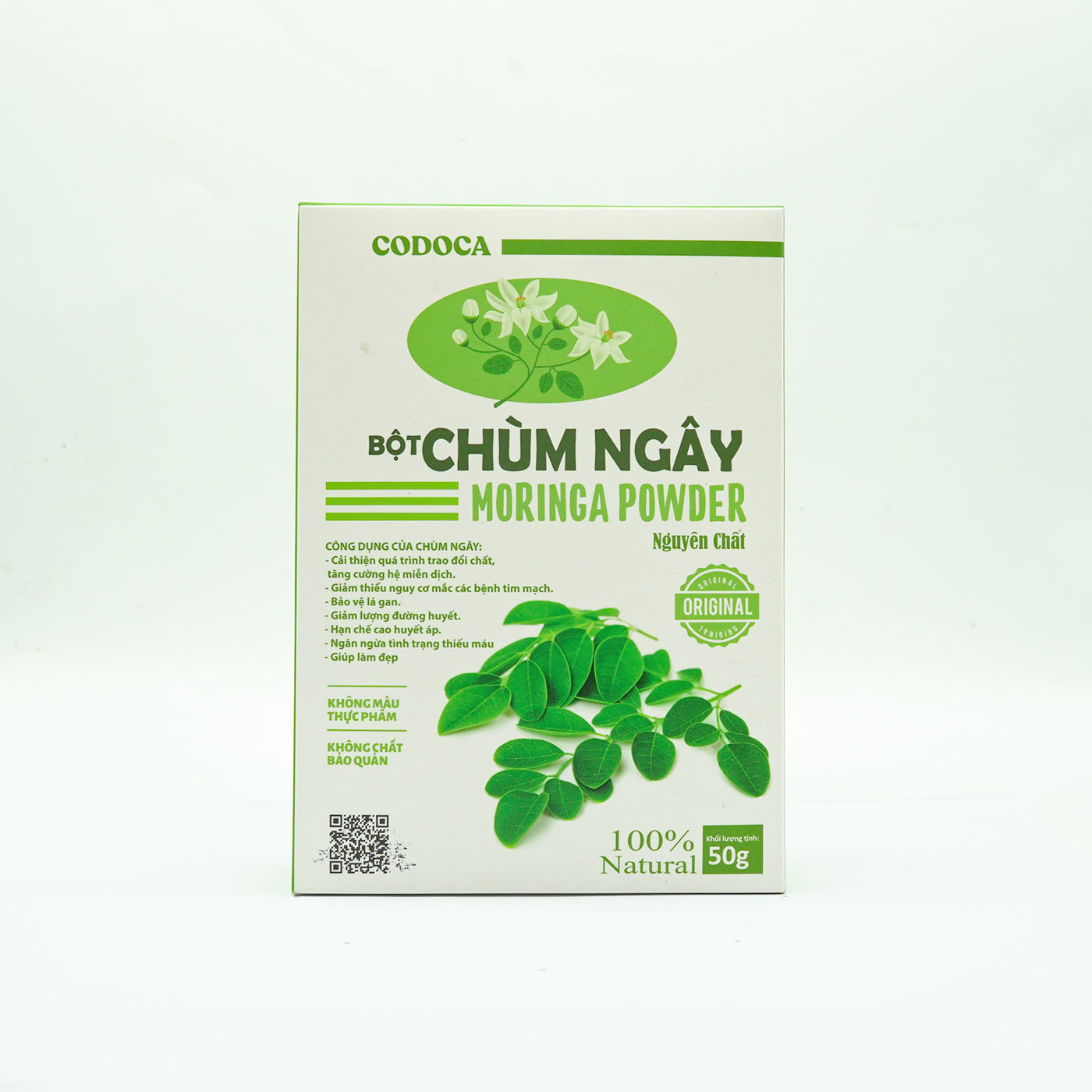 Bột Chùm ngây Codoca Nguyên Chất Sấy Lạnh (50g) Hỗ trợ ổn định huyết áp, tốt cho tim mạch