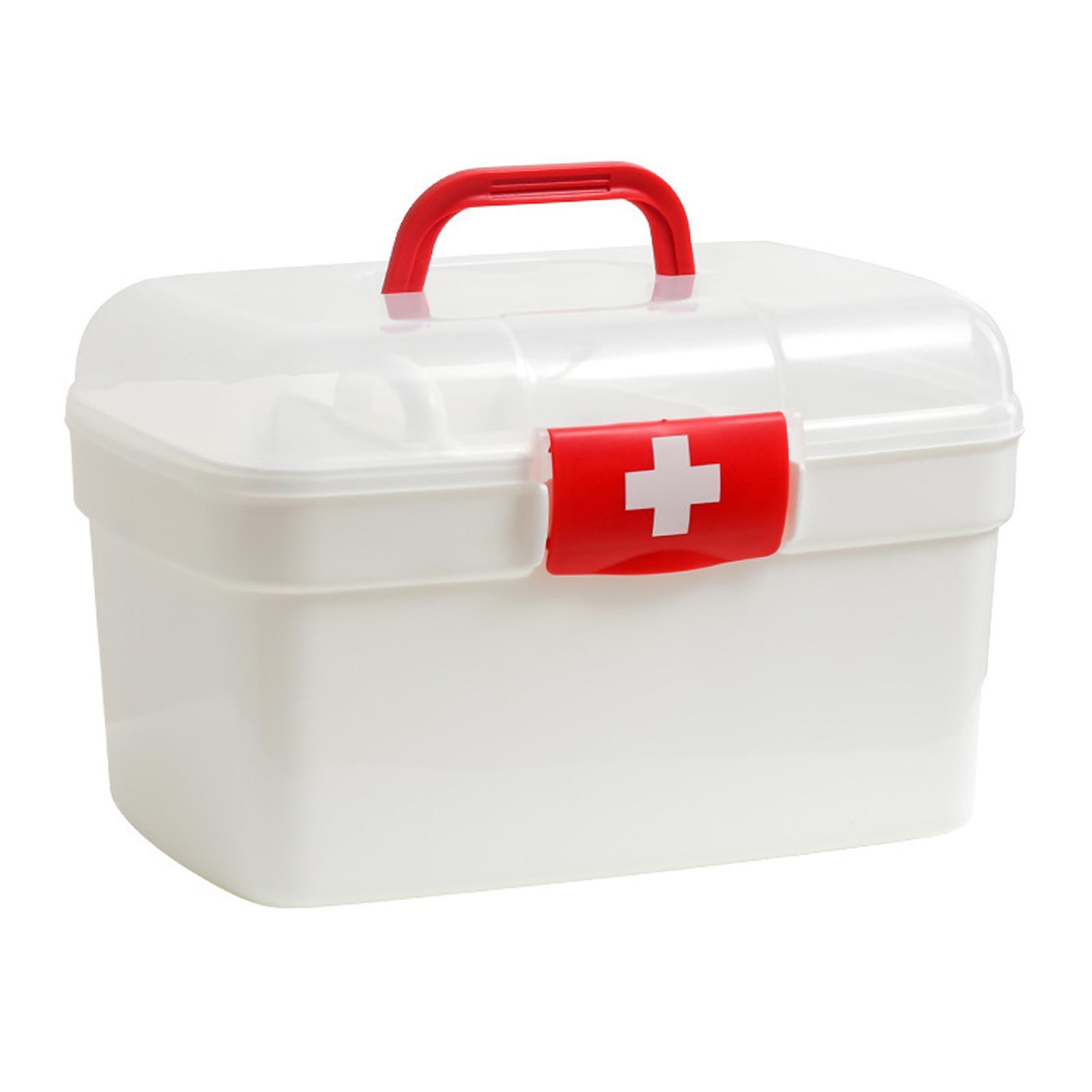 First Aid Storage Box Bins Multipurpose Container First Aid Storage Case for Cosmetic