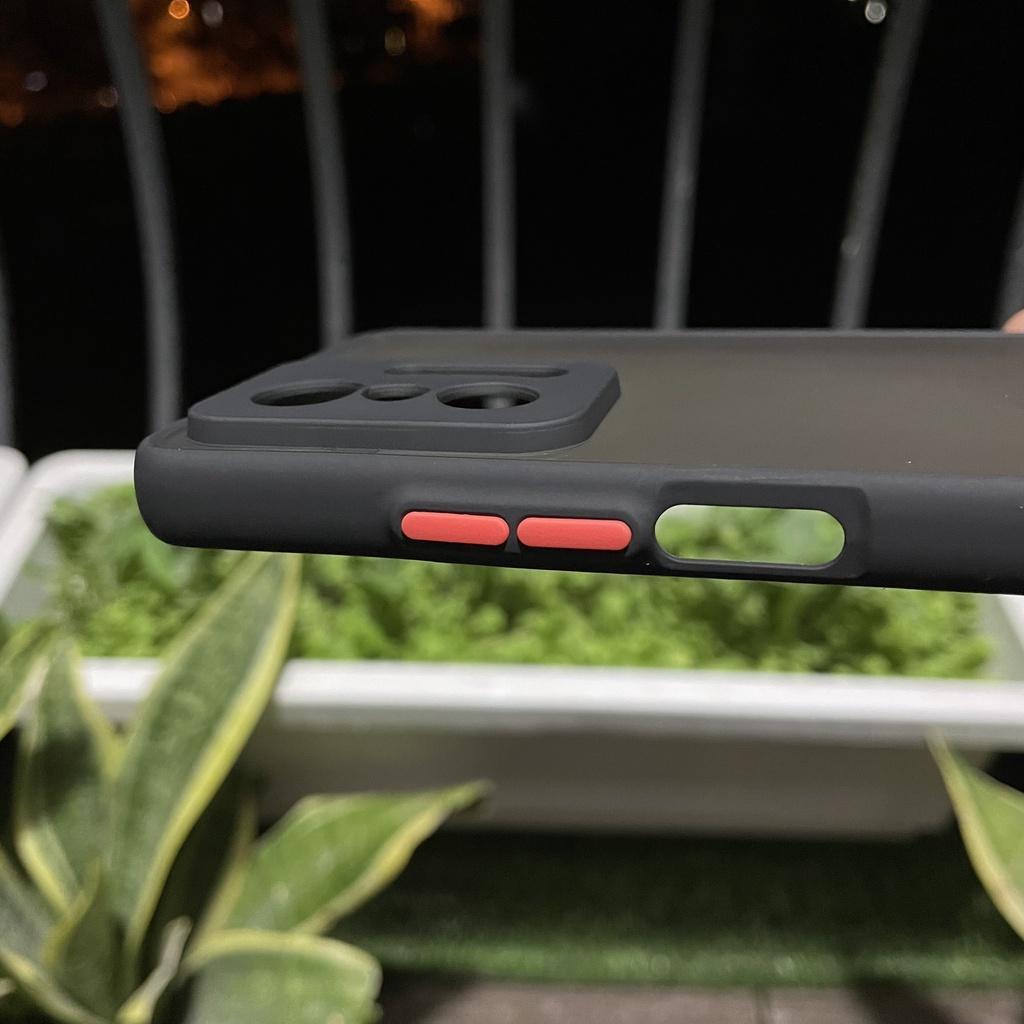 Ốp lưng cứng nhám mờ viền silicon bảo vệ camera dành cho Mi 11T