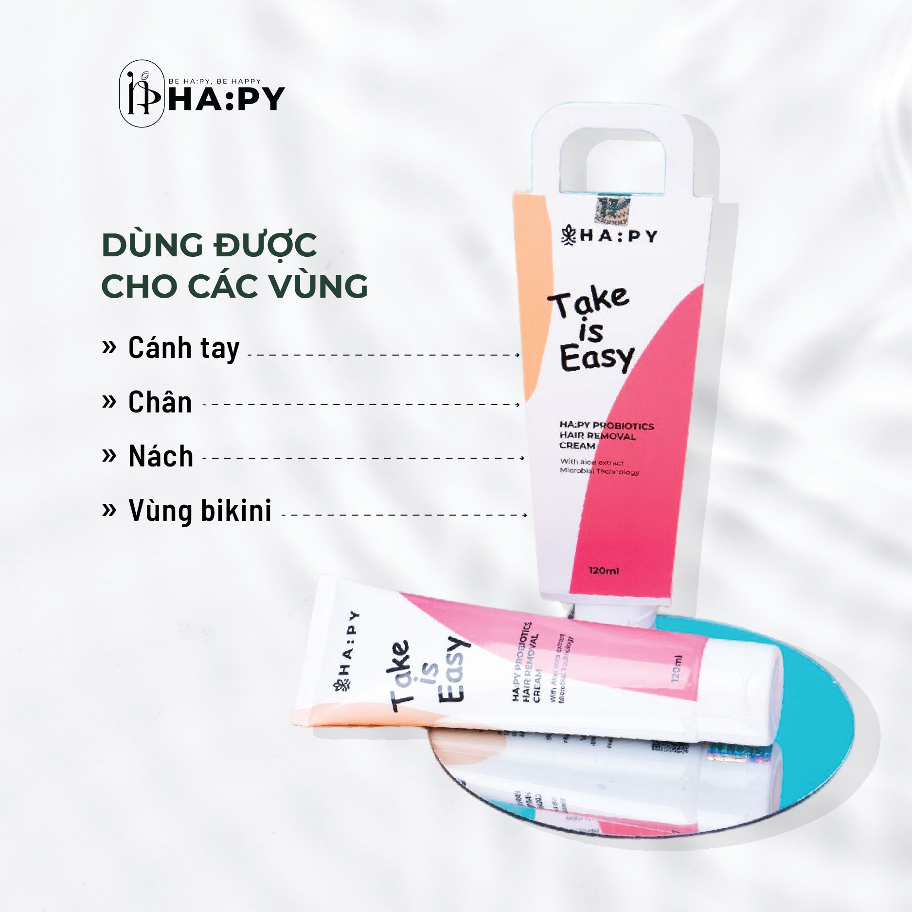 KEM TẨY LÔNG HAPY - HAPY PROBIOTICS HAIR REMOVAL CREAM