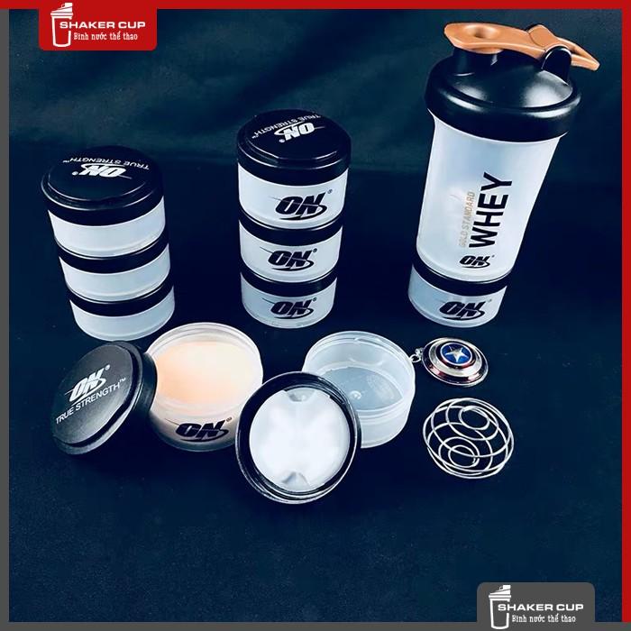 Bình nước shake bottle ON Gold Standard 3 tầng