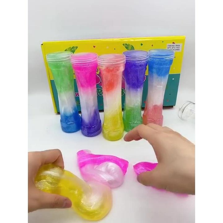SLIME CHAI XOẮN 3 MÀU GALAXY LOẠI TO cực đẹp thiết kế độc đáo ấn tượng Đồ chơi Slam Gudetama Squishy