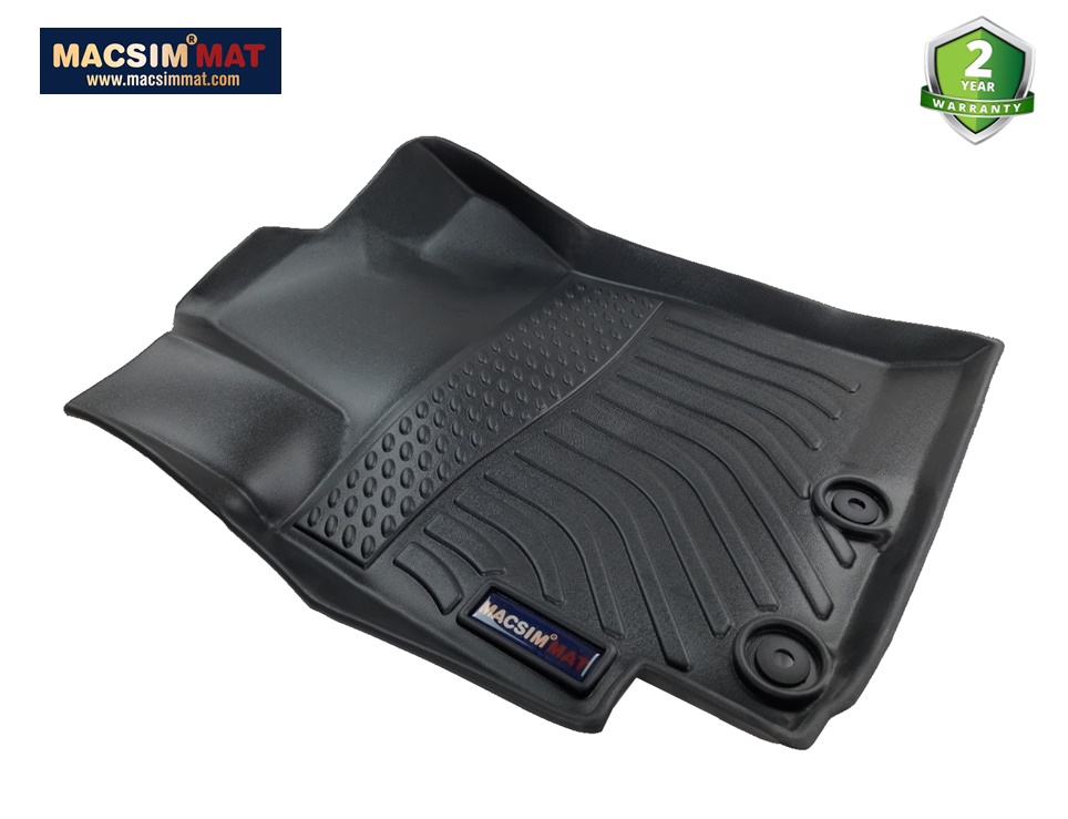 Thảm lót sàn xe ô tô Hyundai Accent 2017- nay Nhãn hiệu Macsim chất liệu nhựa TPE cao cấp màu đen