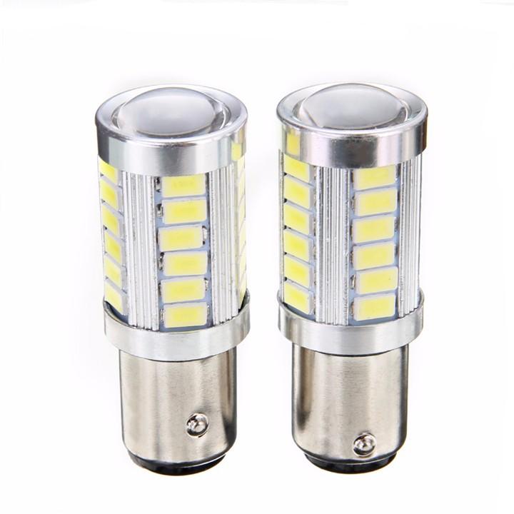 Bộ 02 bóng đèn lùi đèn sương mù cho ô tô Led 33SMD chân 1157 ánh sáng trắng