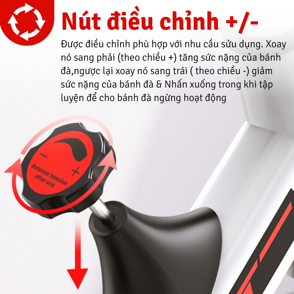 Xe đạp tập thể dục, Xe đạp thể thao,Xe đạp thể dục trong nhà có đồ hồ hiển thị quãng đường, calo tiêu thụ, giảm mỡ, săn chắc cơ thể