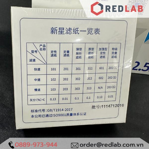 Giấy lọc định tính NewStar đường kính 9cm, 11cm, 12.5cm, 15cm,18cm chảy trung bình 102,giấy lọc thí nghiệm