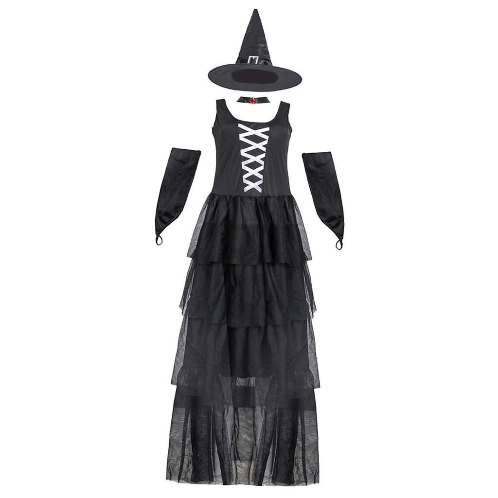Adult Ladies Womens Witch Fancy Dress Costume Halloween Party Cosplay M