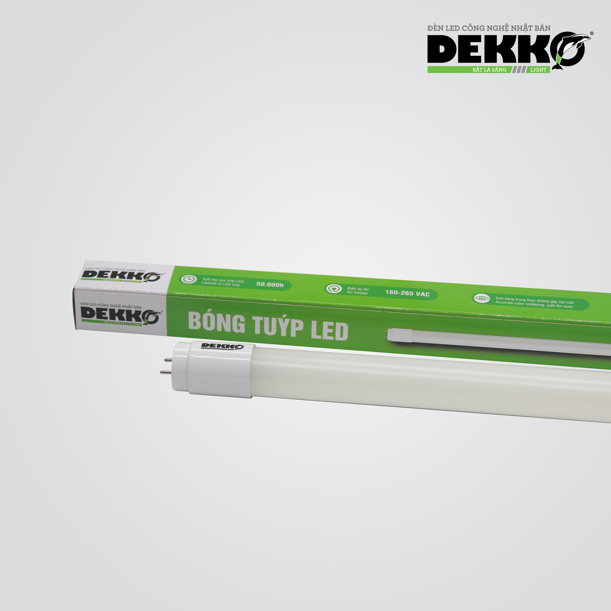 BÓNG ĐÈN LED TUÝP T8 2201 DEKKO 18W SIÊU TIẾT KIỆM ĐIỆN - ĐỘ BỀN LÊN TỚI 15 NĂM