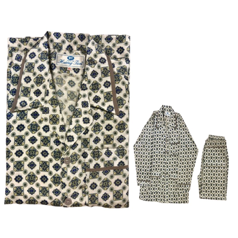 Bộ Pyjama HUONGTAM Phi tay dài nam cao cấp(PDP01N20). Chất liệu vải polyester mềm mại, thoáng mát, không phai màu