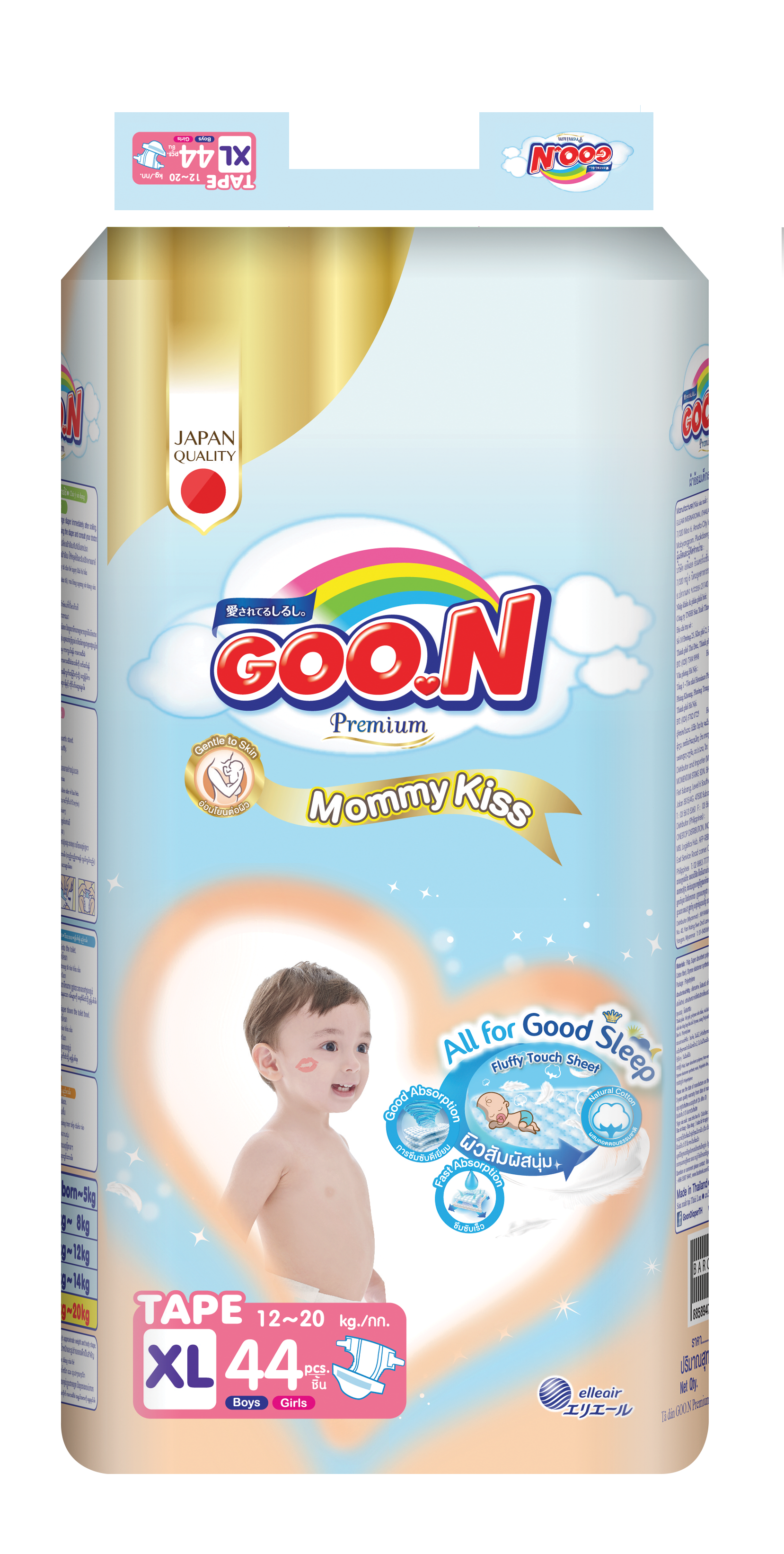 TÃ DÁN GOO.N MOMMY KISS (SJP) O7 - NB66, S62, M56, L48, XL44