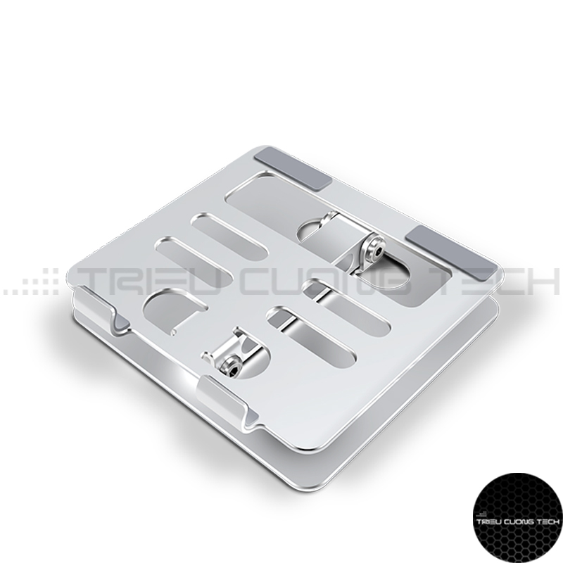 Giá Đỡ Máy Tính Bảng - Ipad - Điện Thoại Hợp Kim Nhôm Nguyên Khối - Nâng Hạ Điều Chỉnh Góc Nhìn Tùy Thích - Gấp Gọn Tiện Lợi - Hàng Chính Hãng