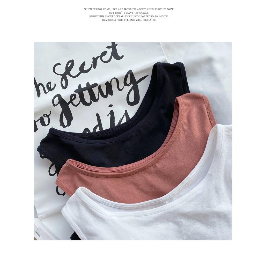 Áo croptop body sát nách cá tính có mút