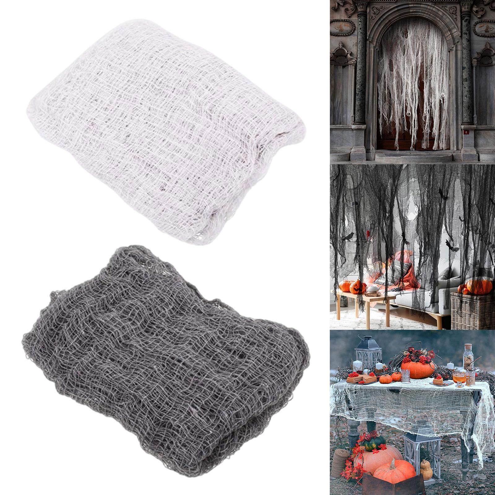 2Pcs Halloween Scary Gauze Cloth Hanging for Halloween Party Indoor Ceilings