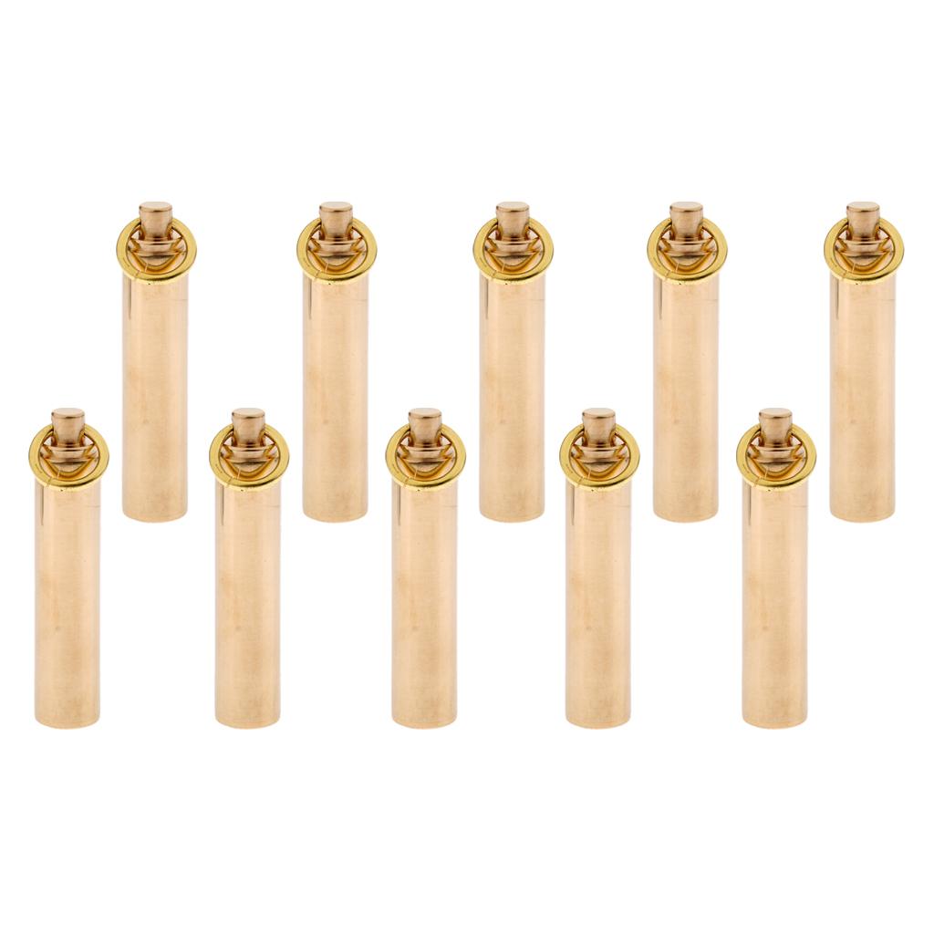 10x Waterproof Brass CNC Capsule Pill Container Box Case Toothpick Holder 65mm
