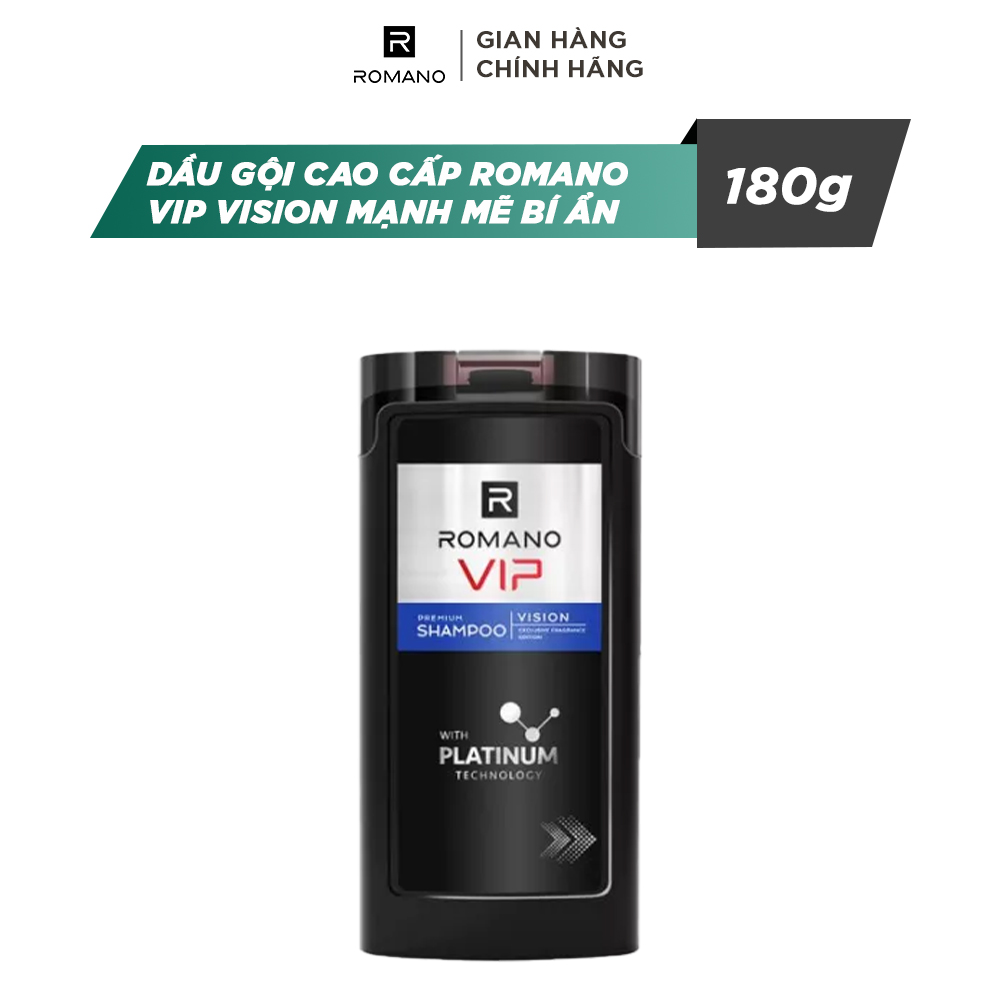 Dầu gội cao cấp Romano Vip Vision mạnh mẽ bí ẩn 180g