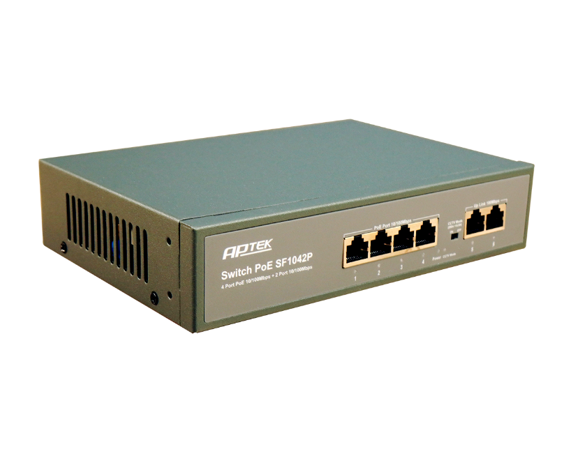 Switch APTEK SF1042P 4 port POE unmanaged - Hàng chính hãng