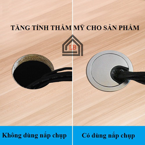 Nắp chụp bàn làm việc/ Nắp luồn dây điện bàn vi tính