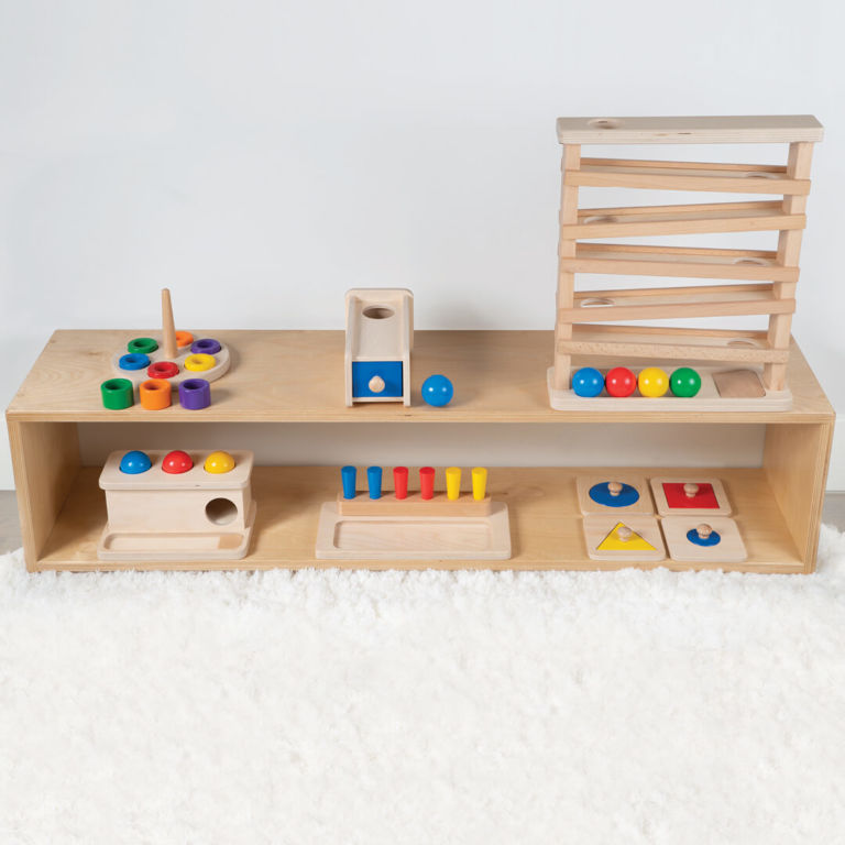 kệ gỗ montessori Đựng Đồ Chơi Cho Bé, Đồ Dùng Trẻ Em, Bỉm Sữa,Sách Vở Chất Liệu Gỗ Thông tự nhiên