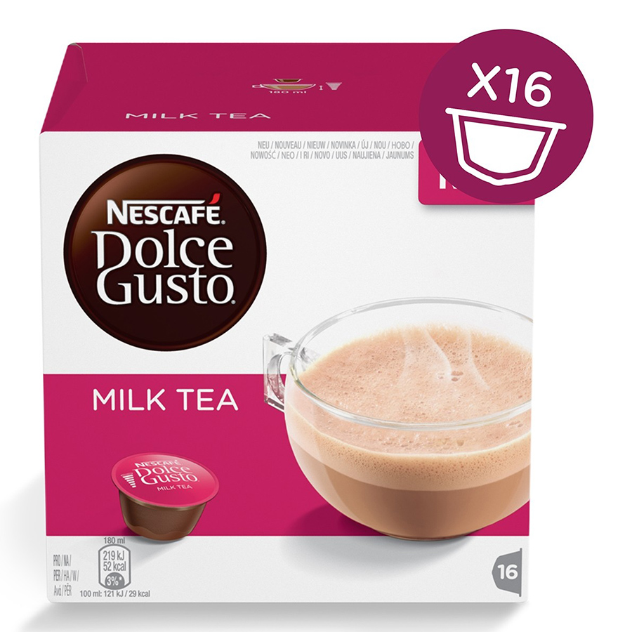 Combo 3 Hộp Espresso, Cappuccino, Aulait Nescafe Dolce Gusto (48 viên) - Tặng 1 Hộp Milk Tea Nescafe Dolce Gusto (16 Viên)