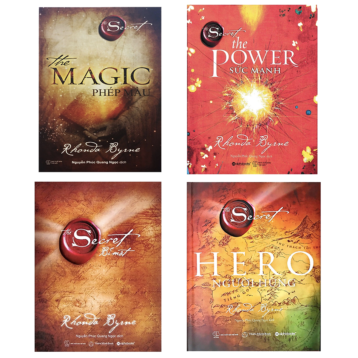 Combo Sách The Magic Phép Màu + The Secret Bí Mật + The Power Sức Mạnh + Hero Người Hùng (Rhonda Byrne)