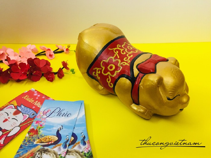 Heo đất Thần Tài Hoa Mai