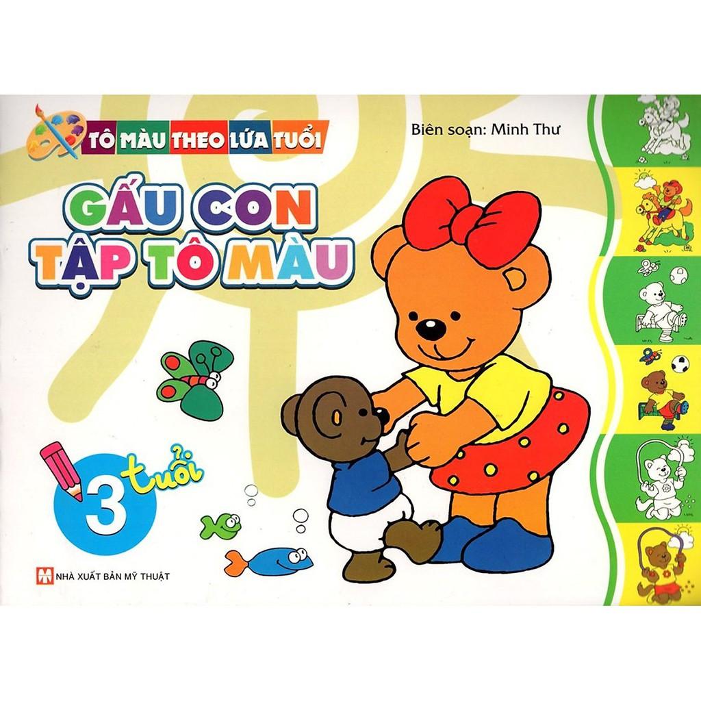 Bộ Sách Tô Màu Theo Lứa Tuổi: Gấu Con Tập Tô Màu + Chú Hề Vui Nhộn - Từ 3-6 Tuổi