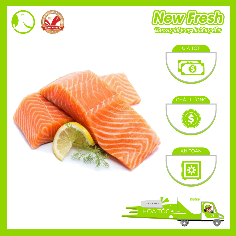 Cá Hồi Fillet Nauy Fillet Đông Lạnh Khay 1Kg