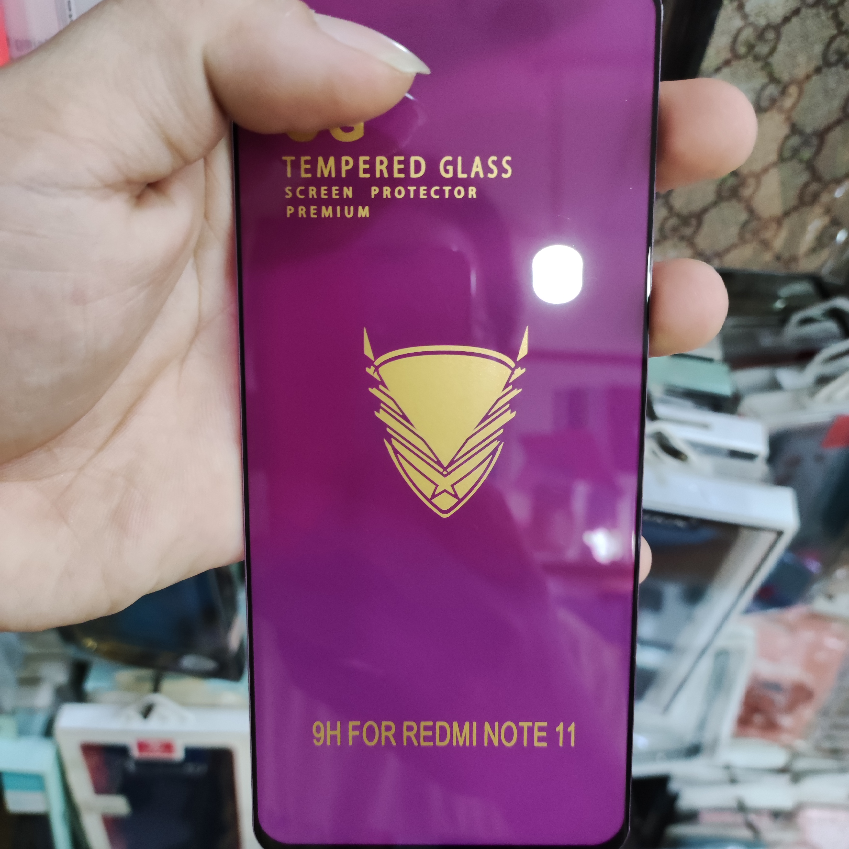 Kính cường lực tím full màn hình danh cho Redmi Note 11