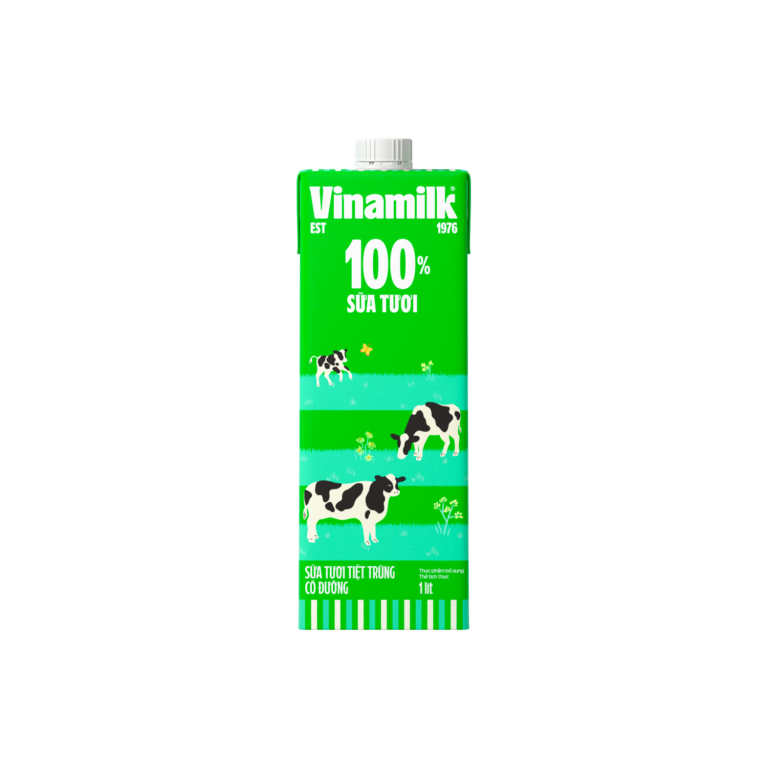 Thùng 12 Hộp Sữa Tươi Tiệt Trùng Vinamilk 100% Có Đường (1L)