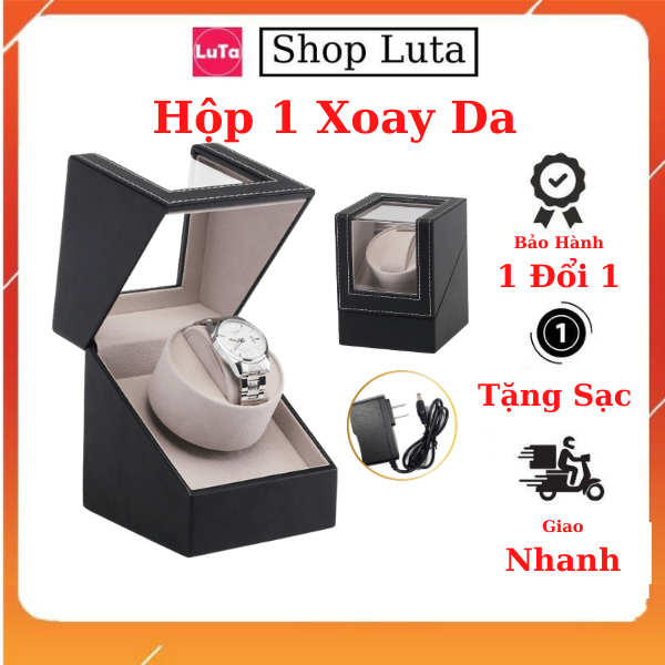 Hộp Đựng Đồng Hồ Cơ 1 Xoay Vỏ Da - Mã 810