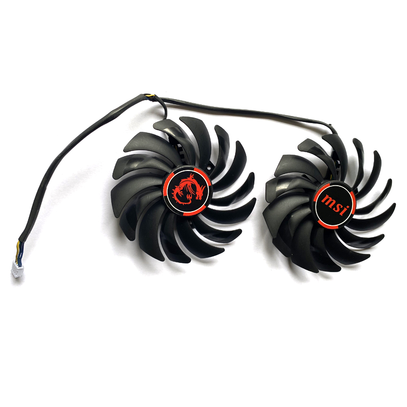 Quạt làm mát GPU 2PCS 95mm PLD10010S12HH 4PIN RX580 cho Card đồ họa GTX 960 GTX980Ti GAMING GTX 950 GTX 1060 1080 470 GAMING